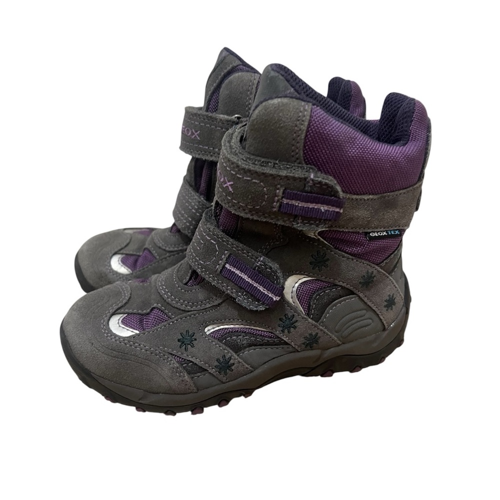 Geox Kids Purple and Gray Winter Boots size 13